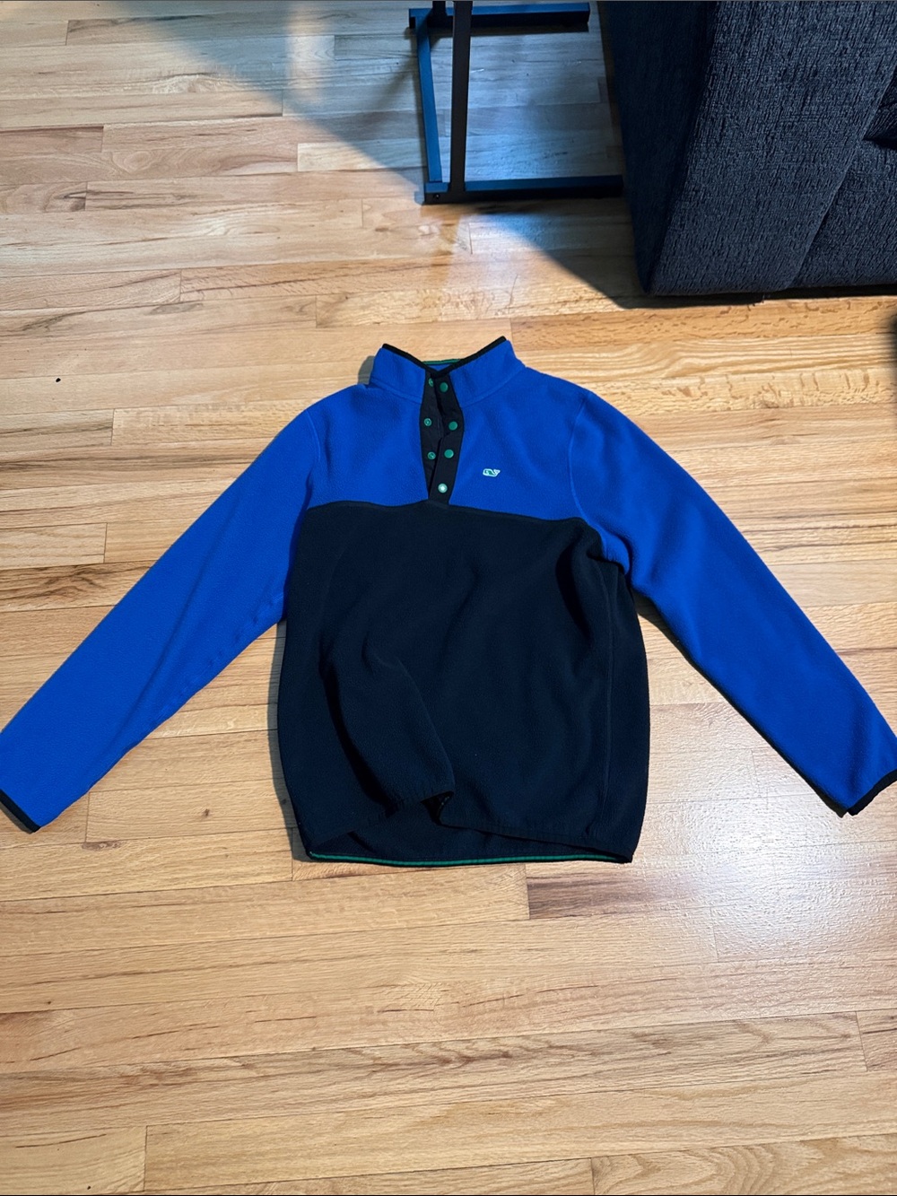 Vineyard Vines Blue and Navy Zip Pullover Fleece